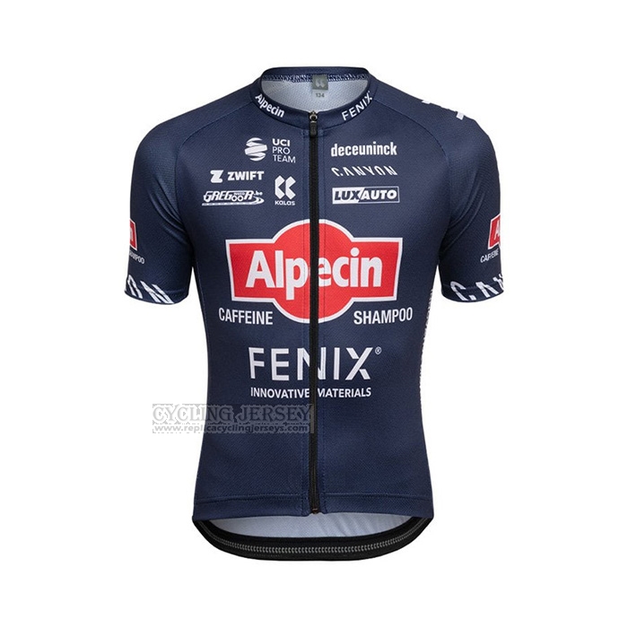 2022 Cycling Jersey Alpecin Fenix Deep Blue Short Sleeve and Bib Short